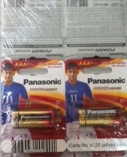 Pilha Panasonic Palito AAA Alcalina Cartelão 